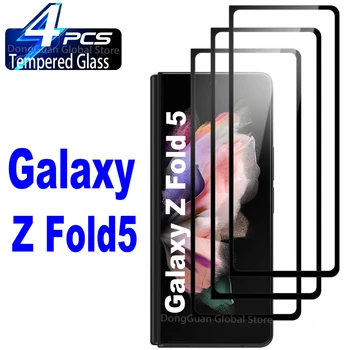 1 / 4Pcs високо Auminum закалено стъкло за Samsung Galaxy Z Fold 5 екран протектор стъклен филм