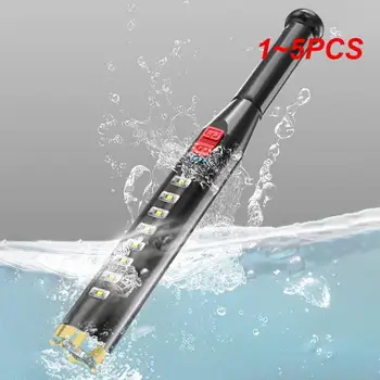  1 ~ 5PCS бейзболна бухалка самозащита LED фенерче USB акумулаторна водоустойчива силна сигурност анти бунт оборудване лампа