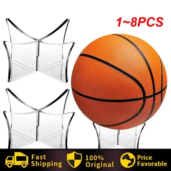  1 ~ 8PCS тежкотоварни акрилни топка стойка порьозни дисплей аксесоари за баскетбол футбол футбол ръгби боулинг дисплей притежателя