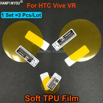 1 комплект = 3 бр / лот за HTC Vive VR ясен мек TPU филмов протектор за екран (не закалено стъкло)