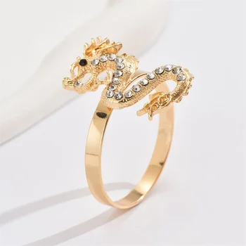 10/PCS Нов диамантен комплект Xianglong салфетка пръстен златен дракон мащаб салфетка катарама салфетка пръстен Ресторант хотел маса бижута