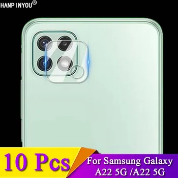 10Pcs за Samsung Galaxy A22 4G 5G Ultra Clear Anti Scratch Back Camera Protector Cover Soft Tempered Glass Protection Film
