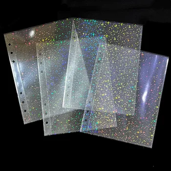 10PCS/комплект лазер babysbreath небе звезди Холографски 1 джобове страница Фотоалбум карти страница за колекция настолна игра карти съхранение