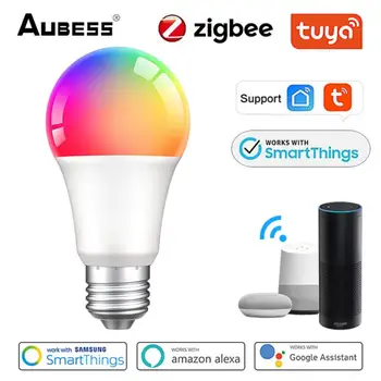 12/15/18W Zigbee 3.0 LED крушка RGBCW E27 Tuya Smart Home LED лампа Smart Life App Control Съвместим с Alexa