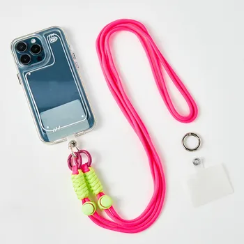 120cm дълга телефонна каишка простота спорт стил плътен цвят crossbody телефон въжета с кръпка уплътнение офис телефон аксесоари
