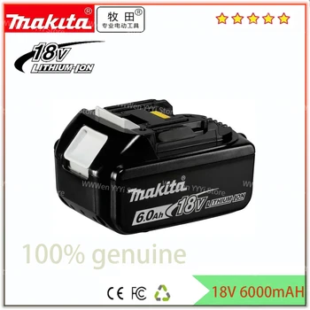 18V 6.0Ah Makita оригинал с LED литиево-йонна замяна LXT BL1860B BL1860 BL1850 Makita акумулаторна батерия за електроинструмент 6AH