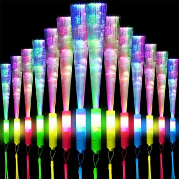 1pc / 3pcs / 5pcs цвят оптични влакна флуоресцентна пръчка Led бар светеща партия сватба подпори Led светлинен прът концерт оптични FiberRod