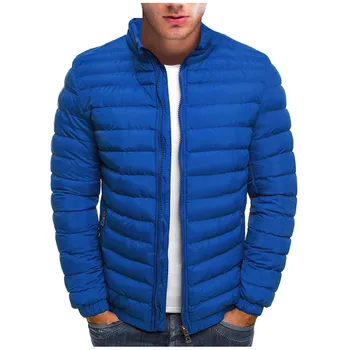 2023 Зимни нови якета Мъже Дълъг ръкав Връхни дрехи Облекло Плътен цвят Топло сгъстяване Тънък годни Casual памучно палто Ropa Hombre