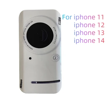2023 Нов двуслоен силикон + твърди задни капаци за iPhone 13 12 11 14 Pro Max с огледален плъзгащ обектив защита камера телефон случай