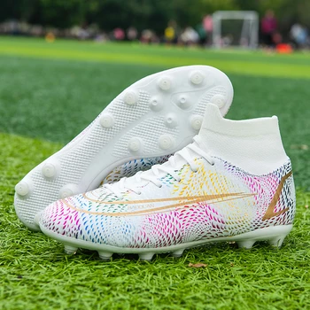 2023NEW Мъжки футболни обувки Възрастни деца Високи обувки за футбол с висок глезен Клинове Тренировка за трева Спортни обувки 2022 Мъжки маратонки