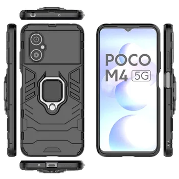 360° Калъф за телефон с пръстен за въртене на пръсти за Xiaomi 13 Ultra 12T Civi 2 Poco M6 F5 C55 X5 X4 M4 Redmi K60 12C 11A A1 + капак за телефон
