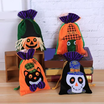 4 Piece Хелоуин бонбони чанти декорации вътрешен страшно както е показано плат Хелоуин страшно парти доставки