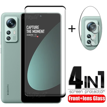4-в-1 За Xiaomi Mi 12S стъкло за Mi 12 12S Pro Ultra 12X закалено стъкло Пълен защитен екран Protetor за Mi 12S обектив филм