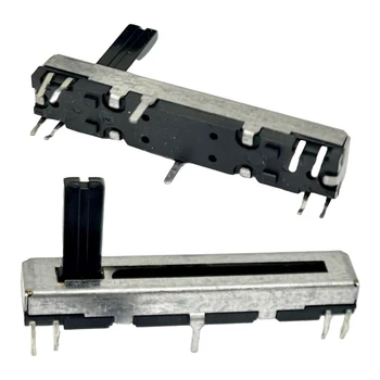  45MM въглероден филм резистор плъзгащи единичен съединител потенциометър B100K дължина на вала 15MM за Panasonic миксер Fader