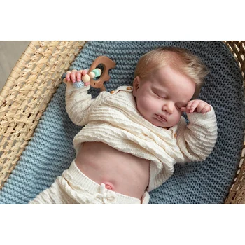 50cm преродена кукла Loulou новородено спящо бебе 3D кожа няколко слоя живопис видими вени високо качество колекционерска кукла