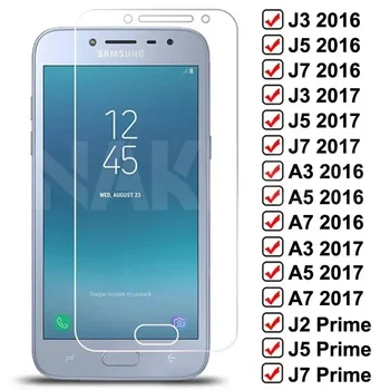 9H защитно стъкло за Samsung Galaxy J3 J5 J7 A3 A5 A7 J2 J5 J7 Prime J4 Core S7 закалено стъкло за защита на екрана