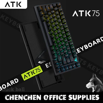 ATK75 геймър клавиатура Esports магнитен превключвател кабелна механична клавиатура CNC капак RGB Hot-Swap V-Hub игрални клавиатури за Mac Win