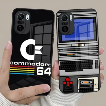 C64 COMMODORE 64 телефон случай за Xiaomi Redmi бележка 10 10T 11i 11T 11 9 8 11S Poco M4 F3 X3 Pro стъкло дизайн задния капак
