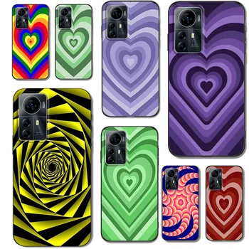 Case For ZTE Blade V41 SMART Back Phone Cover Protective Soft Silicone Black Tpu Heart Circle