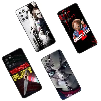 Chucky Doll Horror Movie Калъф за телефон за Samsung Galaxy A01 A03 Core A02 A10 A20 S A20E A30 A40 A41 A5 A6 A8 + A7 A9 черен капак