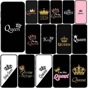 Crown King Queen Princess Калъф за телефон за Samsung Galaxy j7 Pro J6 J5 J4 Plus J2 Prime J8 A01 S7 Edge Funda мек корпус