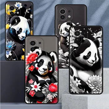 Cute Funny's Giant Panda Калъф за телефон за Xiaomi Mi Poco X3 NFC X4 Pro 11 Lite 11T 10T 9T 12 9 13 Забележка 10 M3 TUP защитен капак