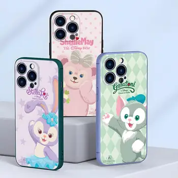Disney Duffy And Friends Калъф за телефон Lavender Gray за IPhone 12 11 14 Pro Max Mini Xs X Xr 7 8 6 6s Plus Se2020 Корица