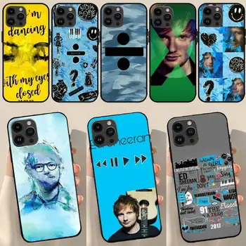 Ed певец Sheerans телефон случай за iPhone 11 12 Mini 13 14 Pro XS Max X 8 7 Plus SE XR Shell черен калъф за телефон
