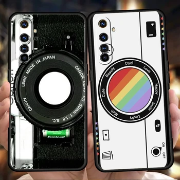Fashion Classic Camera Lens Калъф за телефон за Oppo A12 A15 A16 A74 A76 A54 Reno 6 7 Намерете X5 Pro A9 2020 Plus 5G мека обвивка