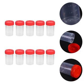 Fluid Sample Cup Чаши за проби с капаци Урина Лабораторен цилиндър за тестване на проба бутилка Lab Контейнер