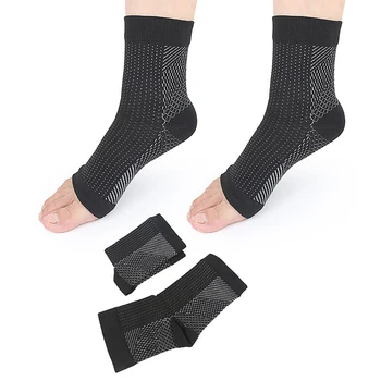 Foot Angel Anti Fatigue Compression Foot Sleeve Глезена подкрепа Бягане цикъл Баскетбол спортни чорапи Открит мъже глезена скоба чорап