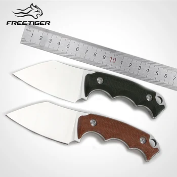 FREETIGER Micarta фиксиран нож 14C28N острие лек открит къмпинг нож Bushcraft EDC ловни инструменти ножове с K обвивка