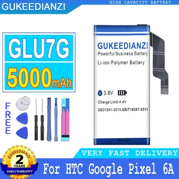 GUKEEDIANZI батерия GLU7G за HTC Google Pixel 6A 6 A, батерия с голяма мощност, 5000mAh