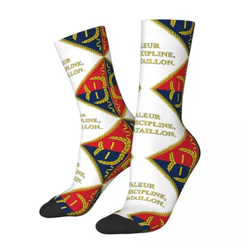 Happy Funny Мъжки чорапи Френски Наполеонов императорски гвардейски флаг Стар ретро Harajuku хип-хоп екипаж луд чорап подарък модел отпечатани