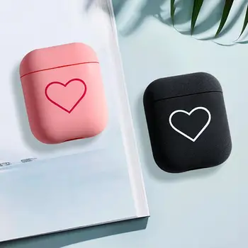 Hard Practical Matte Love Heart Bluetooth-съвместим Earbud Protective Shell Thick Protective Shell Dust-proof