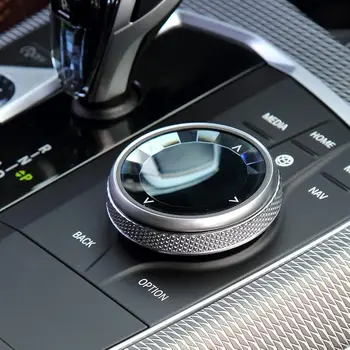 HIIVU Копче за мултимедиен контролер Crystal Multimedia Knob Съвместим с BMW 1,2, 3, 4, 8 Series, X3, X4, X5, X6, X7, Z4