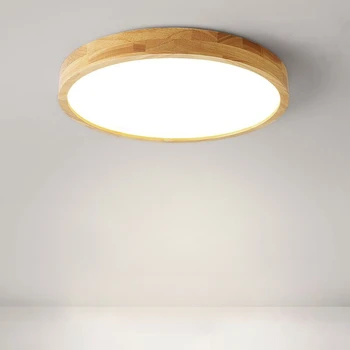 Led полилей за хол спалня светлина фоайе кухненски тела светлини кръгли квадратни дървени полилеи LED лампа таван доведе