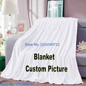 Link Персонализирана фланела или шерпа 3D плюшено одеяло Топли дивани одеяла за легло Персонализиран DIY климатик Body Cover