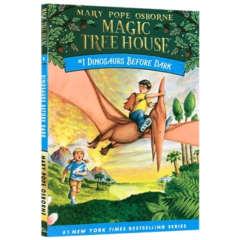 Magic Tree House Dinosaurs Before Dark, Детски книги на възраст 6 7 8 9 години Английски книги, Приключенски романи 9780679824114