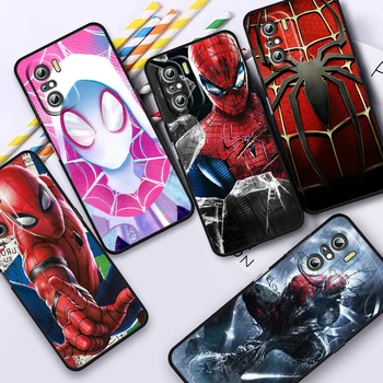 Marvel Spiderman Art Cool калъф за телефон за Xiaomi Redmi Note 12 Turbo 11E 11S 11 11T 10 10S 9 9S Pro Plus 5G черен капак