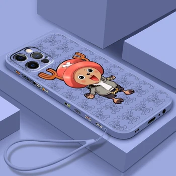 One Piece Luffy аниме телефон случай за Apple iPhone 14 13 12 Mini 11 XS Pro Max X XR 8 7 плюс SE течност ляво въже капак