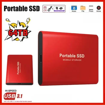 Portable SSD 1TB Original Solid State Drive High-Speed Hard Disk Type-C / USB3.1 Външно устройство за съхранение за лаптоп / настолен компютър
