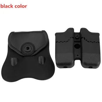 Portable Tactical Hunting Airsoft Double Magazine Pouches for Glock 17 19 22 23 26 27 32 Полимер Mag случай открит стрелба Gear