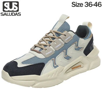 SALUDAS Мъжки обувки Дамски спортни обувки Двойка обувки Ins Мода Ежедневни обувки Дишаща мрежа Спортни обувки за бягане Мъжки маратонки
