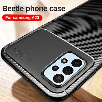 Samsun A23 Case Carbon Fiber Tpu Soft силиконов капак за телефон за Samsung Galaxy A23 4G 6.6