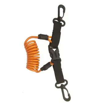 Scuba Diving Lanyard Portable Anti Lost Rope Spring Coiled Lanyard with Quick