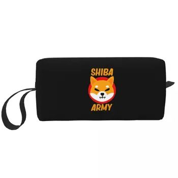 Shiba Inu Token Crypto Shib Army Hodler Coin Cryptocurrency козметична чанта Жени грим чанти пътуване водоустойчив тоалетна чанта