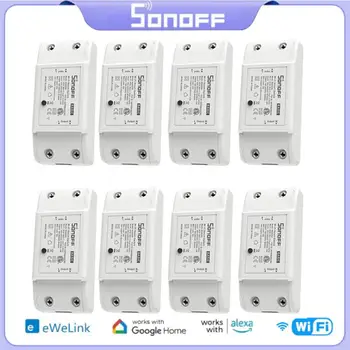 SONOFF Basic R2 / RFR2 433MHZ WIFI интелигентен стенен превключвател Безжичен интелигентен модул за автоматизация на дома Управление чрез Ewelink Alexa Google Home