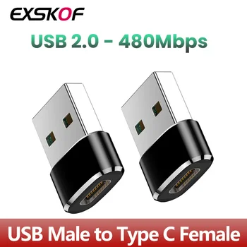 USB C адаптер USB 2.0 мъжки към USB 3.1 тип C женски тип-C адаптер за лаптоп Samsung Xiaomi 10 USB адаптер за слушалки