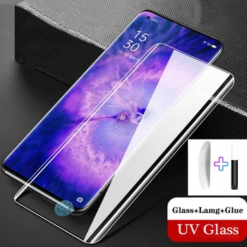 UV лепило закалено стъкло за Huawei P60 Mate 60 Pro 20 Nova 8 9 10 P50 P40 P30 Honor Magic 5 Lite V2 V VS извит протектор за екран